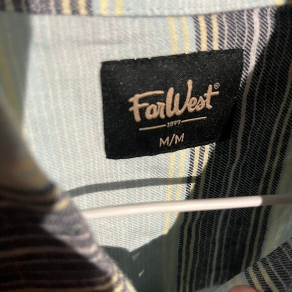 FarWest Striped Shirt – Pastel Mint/Grey - Picture 4 of 4